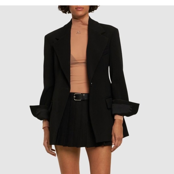 COURREGES JERSEY 2ND SKIN MOCKNECK TOP - Picture 3 of 3